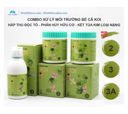 COMBO Xử Lý Môi Trường Bể Cá Koi 2-3-3A AquaKoi