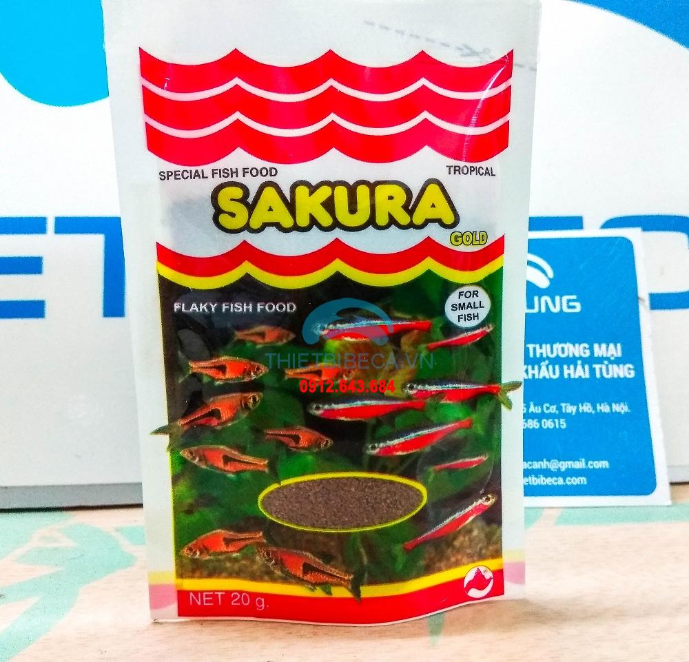 Bộ 2 gói Thức ăn Sakura cho cá nhỏ - túi 20gr