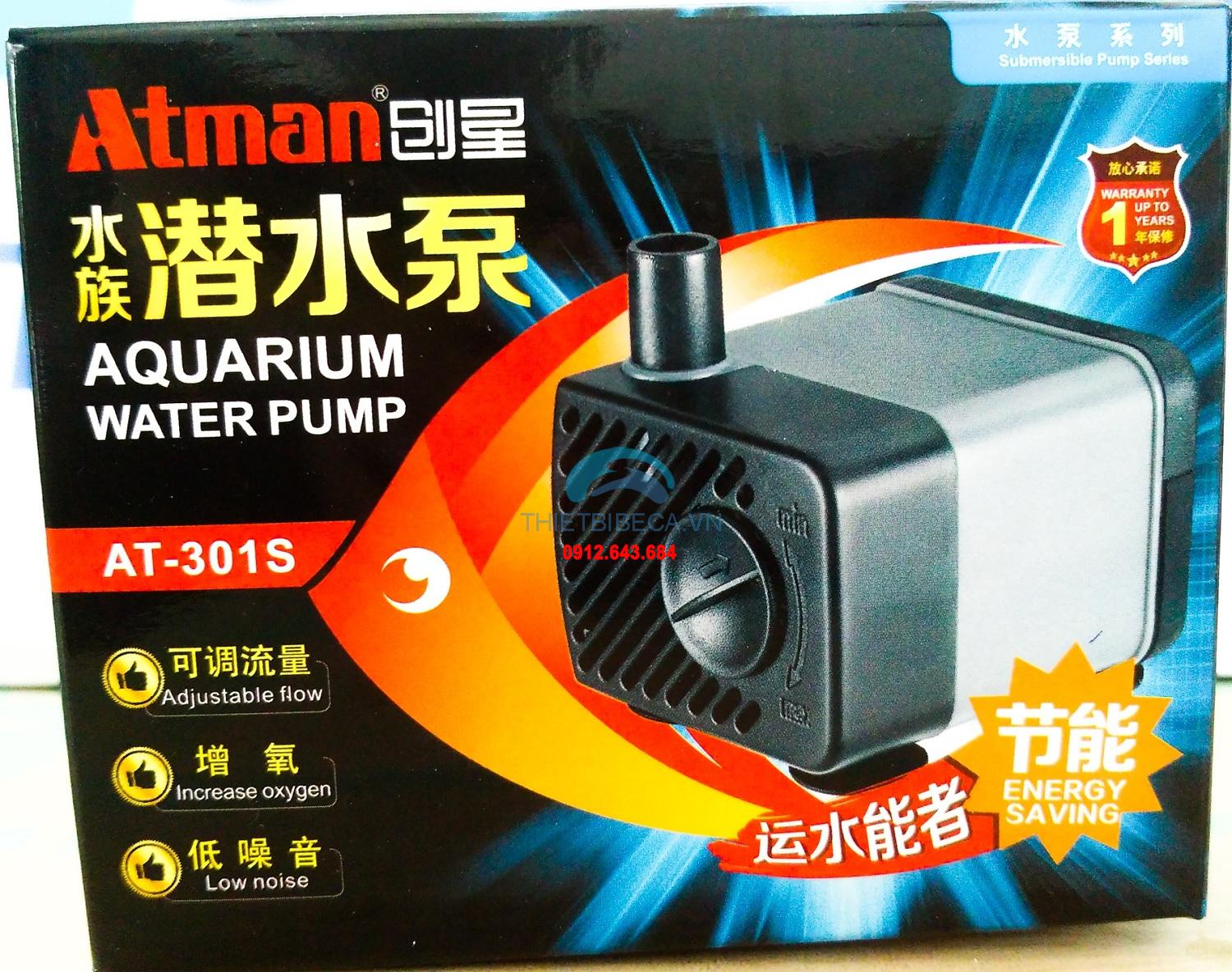 Máy bơm Atman AT301S công suất 2.5W , 230L/H