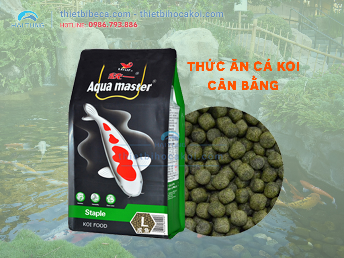 Thức Ăn cá Koi cân bằng Aquamaster Staple bao 5kg