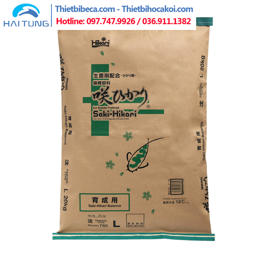 Thức Ăn Cá Koi Tăng Trưởng Saki Hikari Balance 20kg chìm