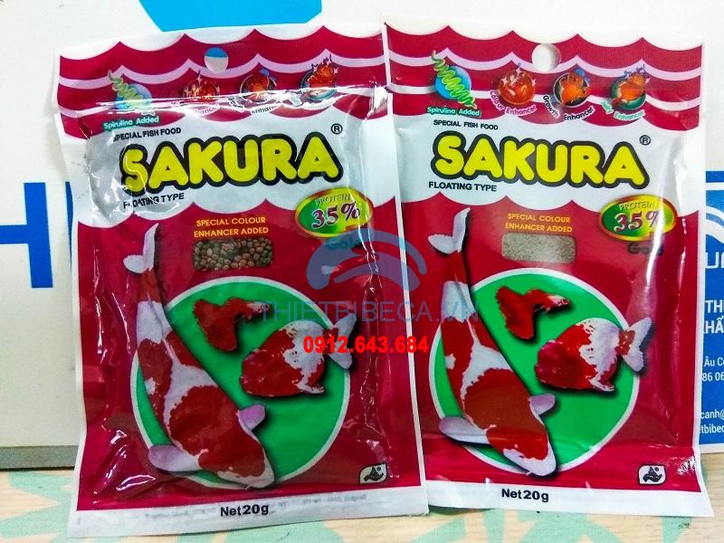 Thức ăn cho cá nhỏ SAKURA 35% 20g 2 gói