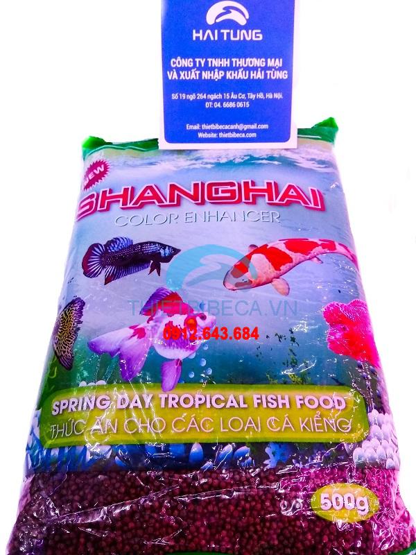 Thức ăn Shanghai gói 500g nâu hạt nhỏ 2 gói