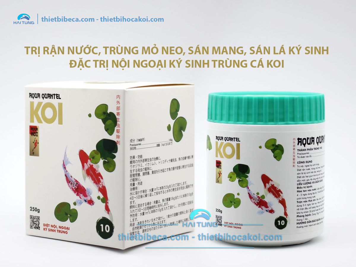 Số 10 Trị rận nước, trùng mỏ neo, sán mang, nội ngoại ký sinh trùng AQUA QUANTEL (AquaKoi)