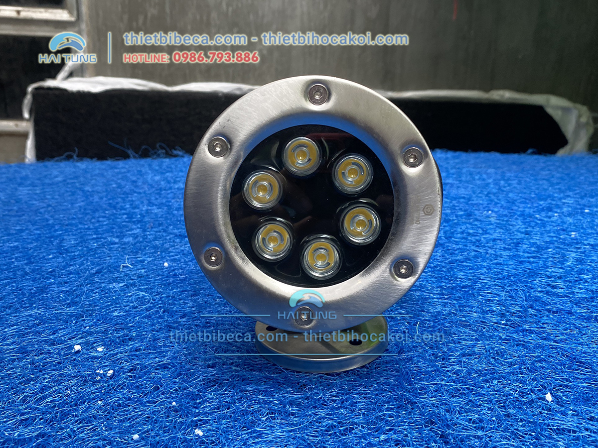 Đèn âm nước pha led vàng 6W cho hồ Koi