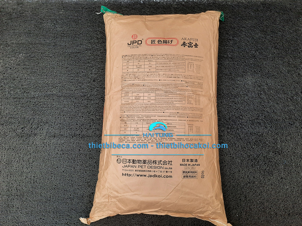 Thức ăn cá koi tăng màu JPD Akafuji Technical Color bao 15kg