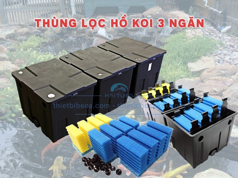 Thùng lọc hồ koi 3 ngăn Sunsun CBF 350C