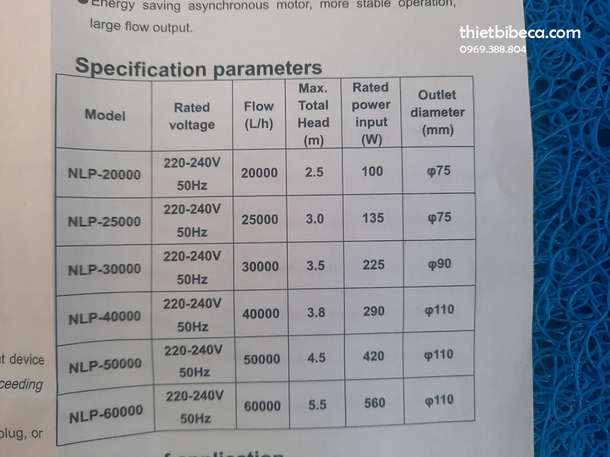 Bơm tạt Jecod NLP 50000