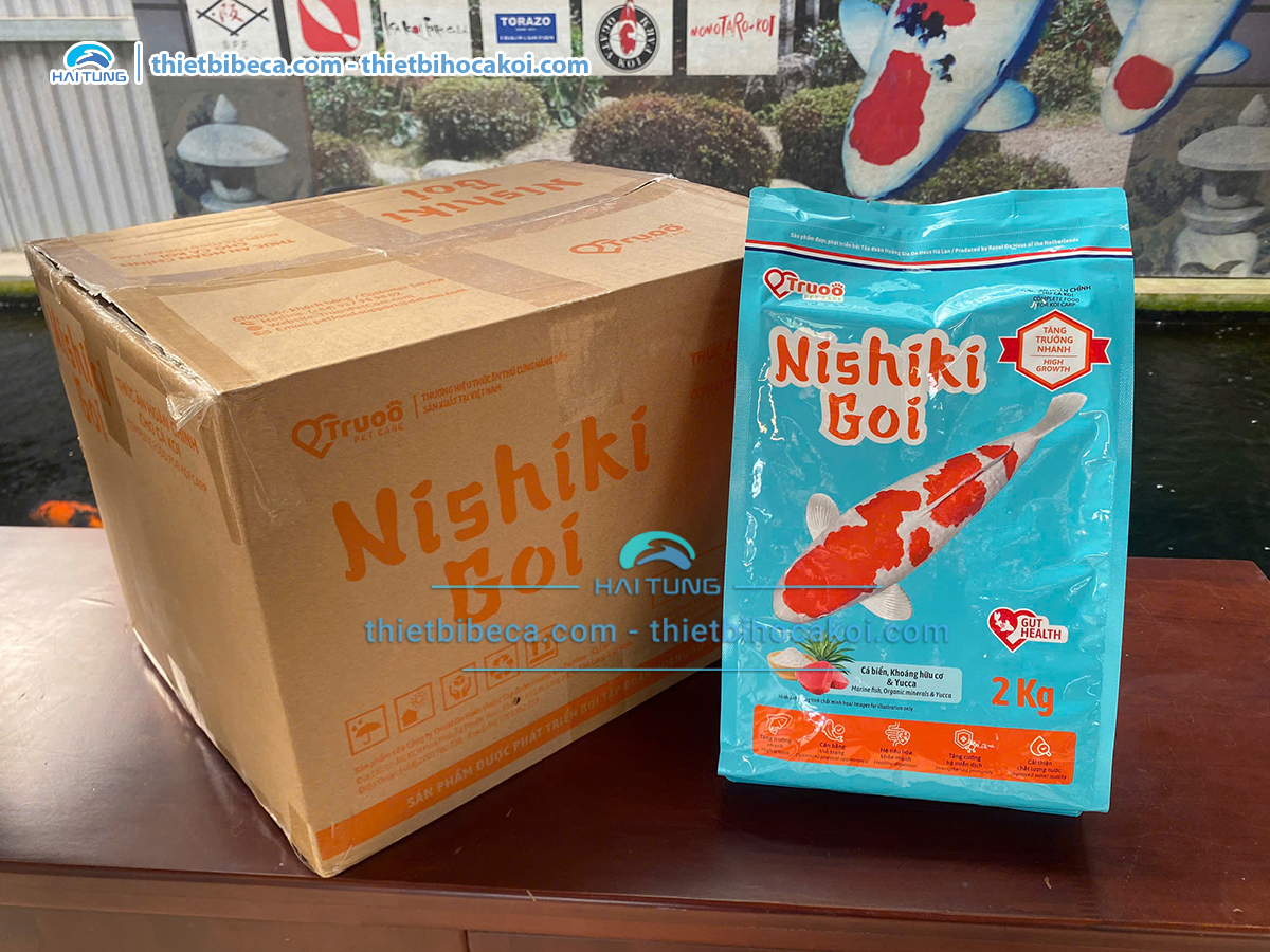 Thức ăn cá Koi tăng trưởng Nishiki Goi Size M túi 2kg