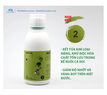 Số 2 Giảm nhớt và váng bọt mặt nước, Kết tủa kim loại nặng AQUA - CLEAN (AquaKoi)