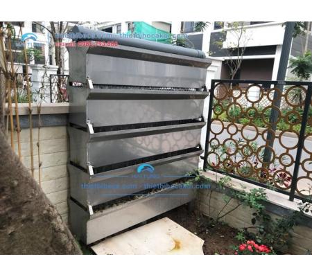 Lọc Dàn Mưa - Dàn Bakki inox Lọc Hồ Cá Koi 150cm ( 4 tầng )