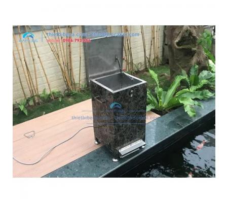 Máy cho cá ăn tự động inox cỡ lớn