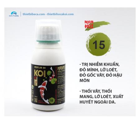 Số 15 Trị nhiễm khuẩn, đỏ mình, lở loét cá Koi MAXFLOR 30 (AquaKoi)